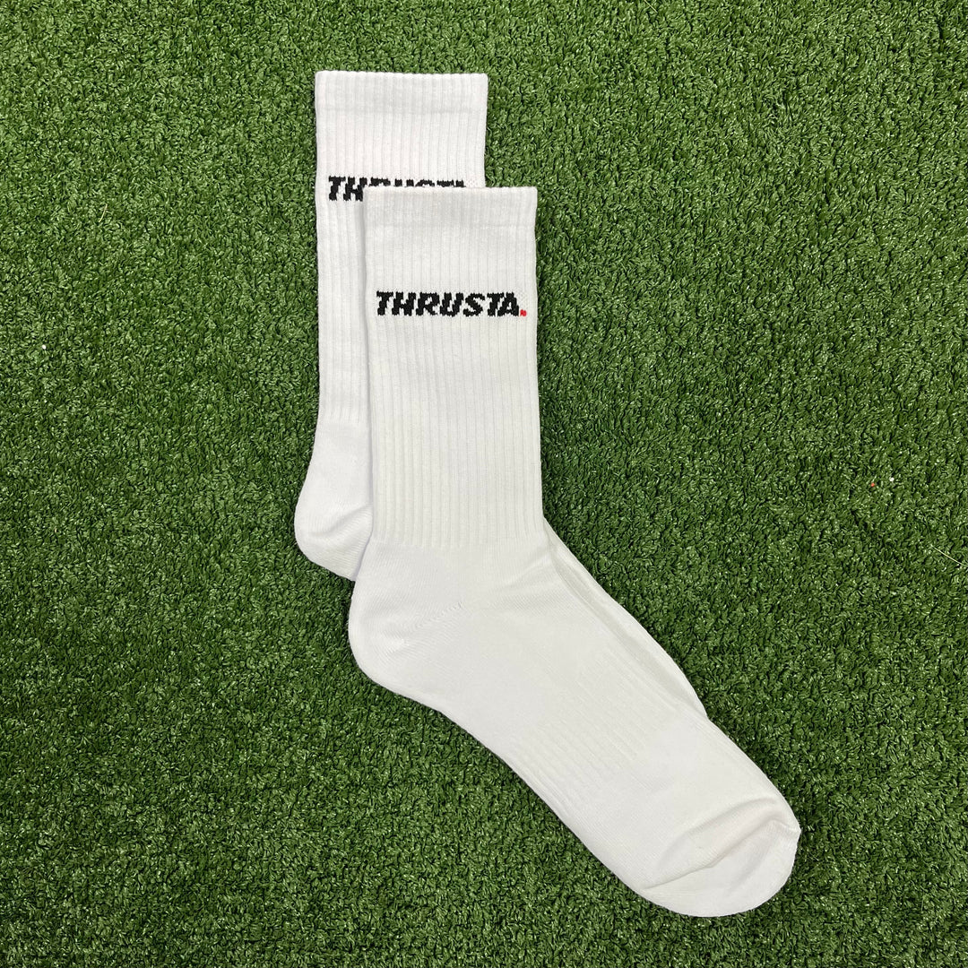 White Small Logo Crew Sock